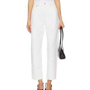 Agolde Women's Straight Leg Jeans - White